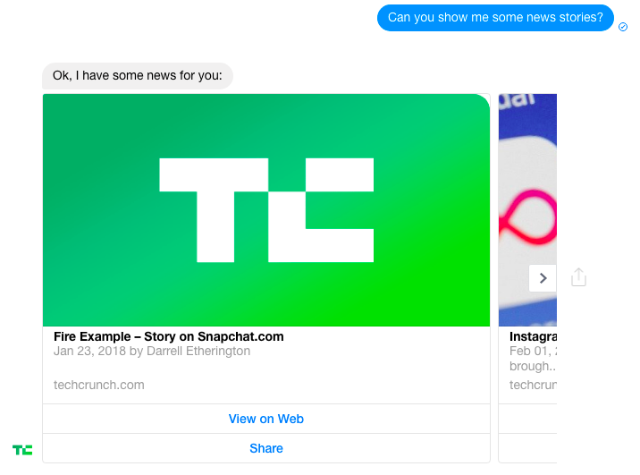 Techcrunch chatbot